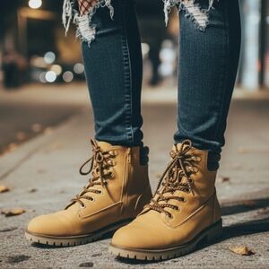 NWT Le Chateau 7 Indie Sleeze 90s Streetwear Gorpcore Vegan Lace Up Combat Boots